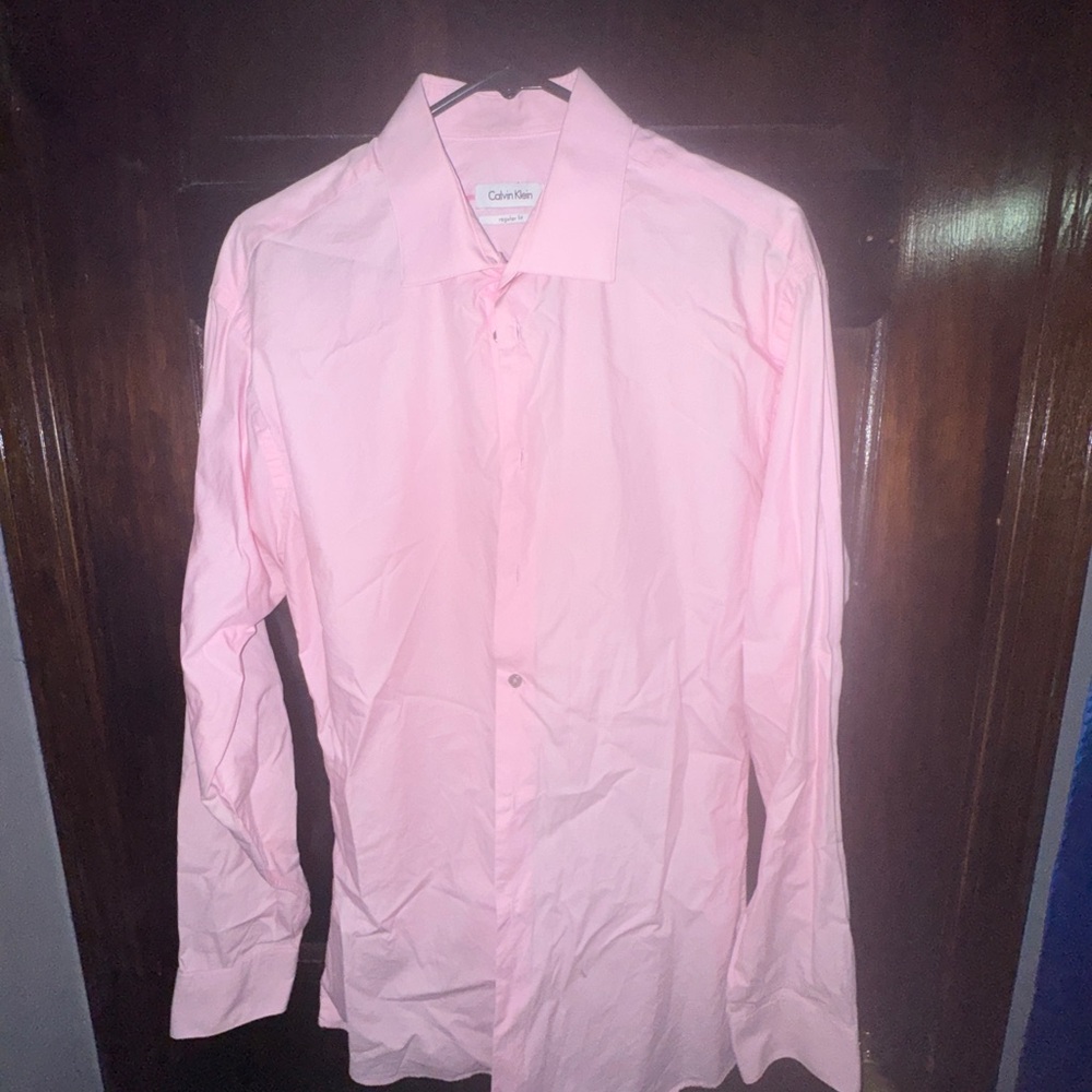 Calvin Klein Men's Light Pink Dress Shirt